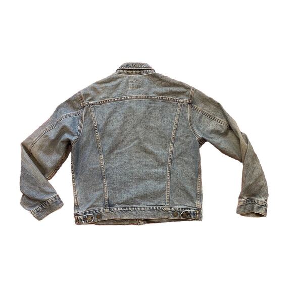 90s‎ Calvin Klein CK Denim Jean Trucker Jacket Sz L USA Premium Fit - Picture 3 of 5